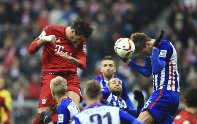  拜仁慕尼黑客场轻取柏林赫塔巩固榜首优势